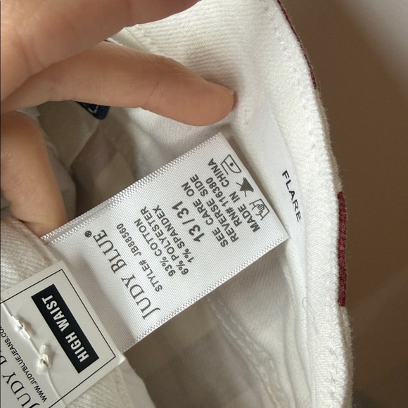 NWT Judy Blue high waist bell bottom USA flag jeans size 13/31 July 4th flare - Picture 13 of 13